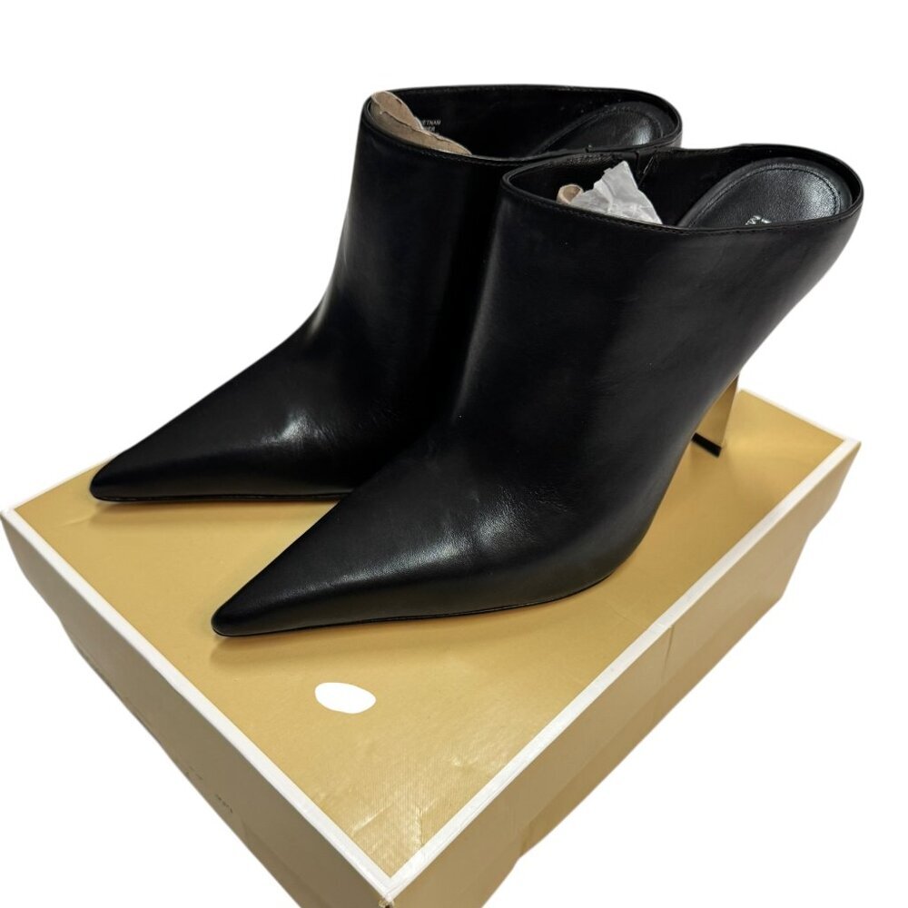 Michael Kors Black Leather Pointed Toe Ankle Boots Size 9 – NIB